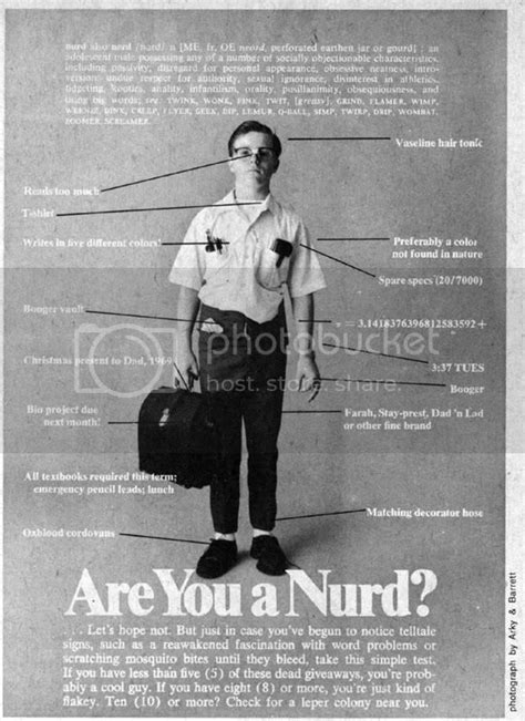 The Famous National Lampoon Are You A Nerd Poster From The 1970s Geek