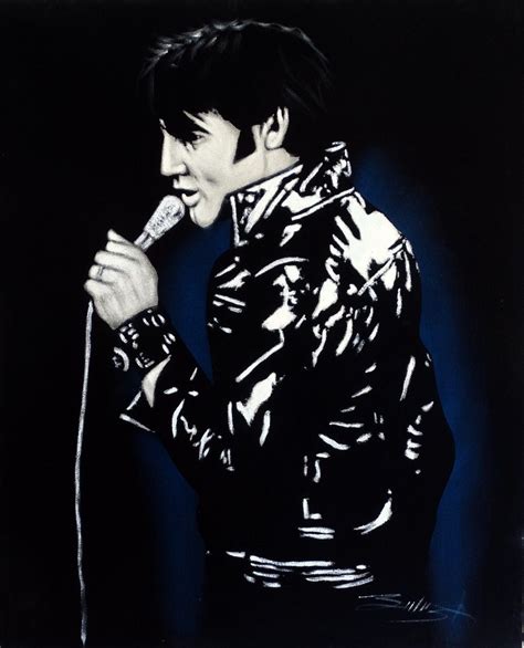 Elvis Presley Oil Painting Velvet By Mago Zalas 19x23 On Sale