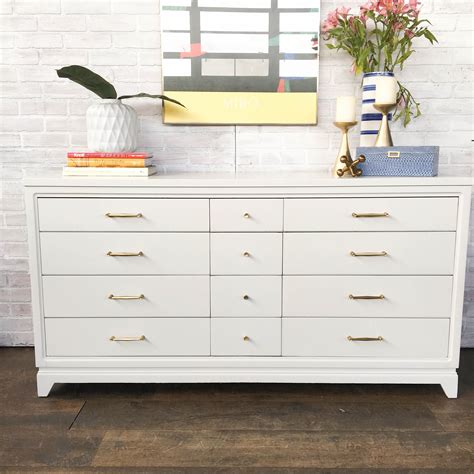 20 White Dresser With Gold Handles