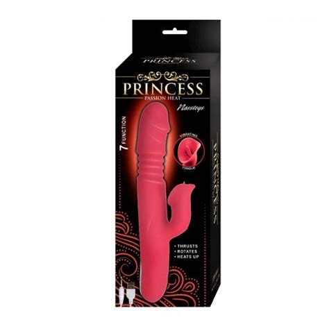 Princess Passion Heated Thrusting Rabbit Vibe Coral Sex Toys At