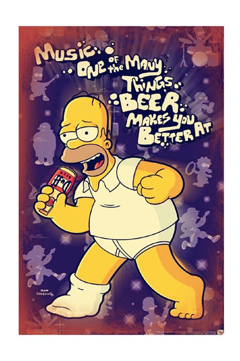 Simpsons Homer Duff Beer Music Singing Metal Sign 0202a Shopmetalsign