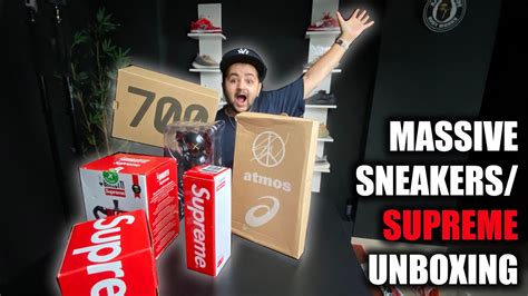 Massive Unboxing Sneakers And Supreme Youtube