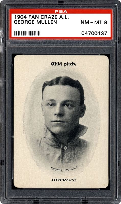 1904 Fan Craze American League George Mullen Psa Cardfacts®
