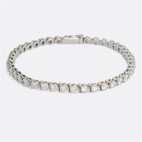 Shop our exceptional collection of tennis bracelets set in yellow, white or an enduring style, the diamond tennis bracelet has become a staple of fine jewelry. Cartier 6.75 Carat Diamond White Gold Tennis Bracelet at ...