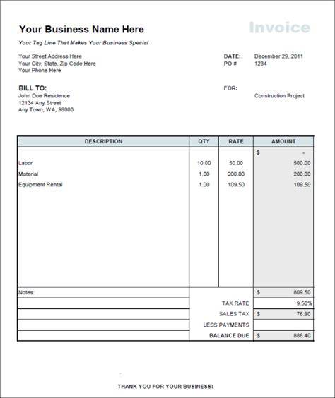 Independent Contractor Invoice Template Excel Invoice Example