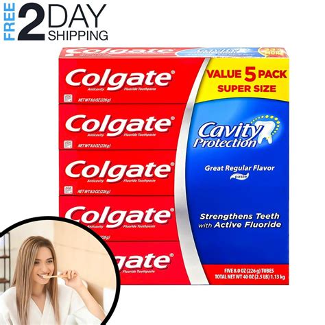 5 Pack Colgate Cavity Protection Toothpaste With Fluoride Great