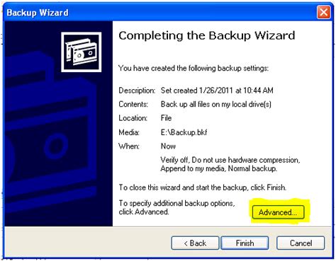 How To Perform A Backup In Windows Xp Run Networks