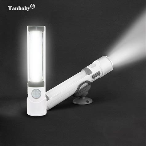 Tanbaby 3 In 1 Led Motion Sensor Flashlight Battery Powered Night Light