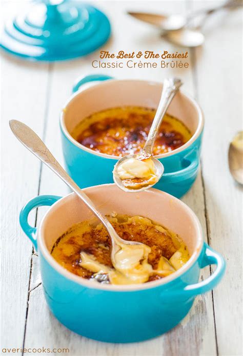 Classic french rich and delicious dessert that anyone can make. Classic Vanilla Creme Brulee / Meyer Lemon Creme Brulee Creme Brulee Recipe Brulee Recipe Lemon ...