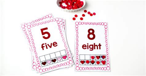 Free Valentines Day Ten Frame Math Counting Cards