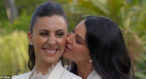 mafs lesbian brides amanda and tash kiss and massage each other before jumping into bed
