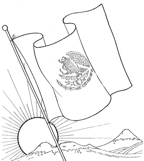 Dibujos De La Bandera De México Para Descargar Imprimir Y Pintar