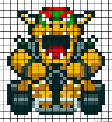 Bowser Pixel Art Templates