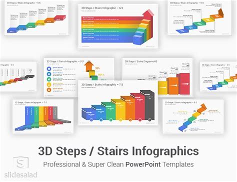 3d Steps And Stairs Infographics Powerpoint Template Updated Slidesalad