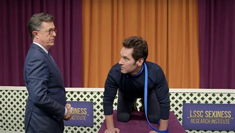 Stephen Colbert Makes Paul Rudd Earn His Sexiest Man Alive Title In