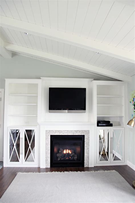 Easy to install wall mount, recessed, linear and mantel insert electric fireplaces with natural looking led flames, heaters, remote control operation. IHeart Organizing: DIY Fireplace Built-In Tutorial