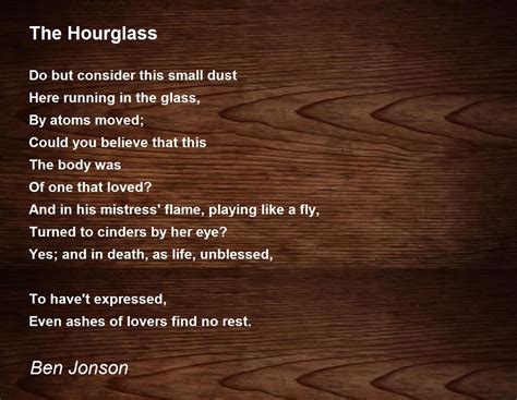 The Hourglass Poem by Ben Jonson - Poem Hunter