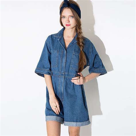Bf Blue Jean Rompers Plus Size Casual Rompers Womens Jumpsuit Women