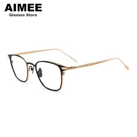 brand design classic square titanium ultralight eyeglasses men optical prescription glasses