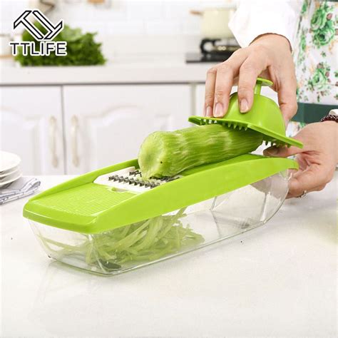 Ttlife Vegetable Cutter Food Container Adjustable Mandoline Slicer With