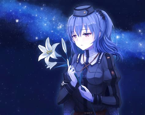 Get inspired by our community of talented artists. Wallpaper : illustration, flowers, night, long hair, anime ...