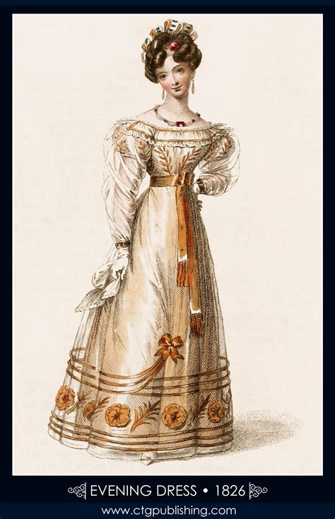 Evening Dress Circa 1826 London Fashion Designs