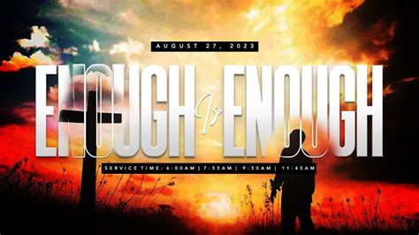 Enough Is Enough Service 27 August 2023 Faith Tabernacle Ota