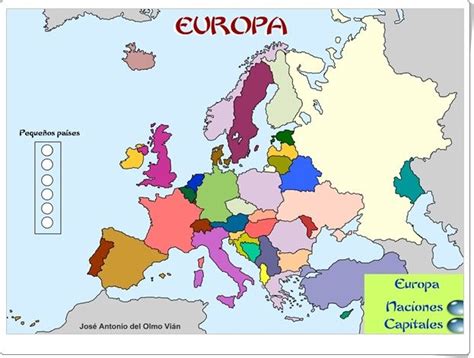 Juego De Naciones Y Capitales De Europa Capitales De Europa Ciencias