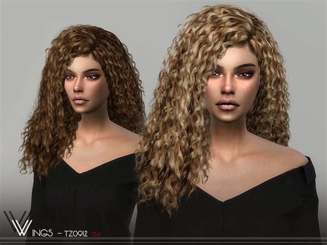 Afro Hair Sims 4 Cc Sims 4 Curly Hair Curly Hair With Bangs Sims Hair Long Curly Hair