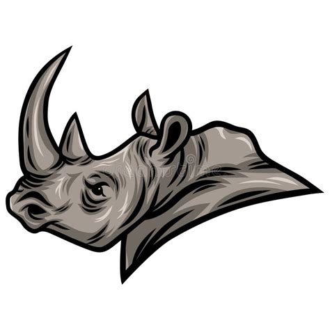 Rhino Rhinoceros Head Vector Logo Design Icon Template Stock Vector