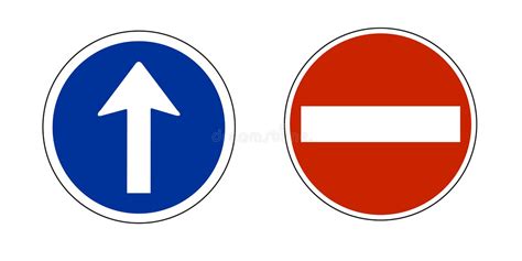Traffic Signs One Way Signs Stock Illustration Illustration Of Ideas