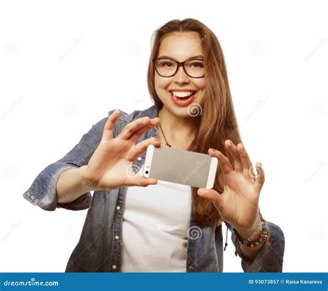 A Beautiful Girl Taking Selfie Stock Image Image Of Beautiful