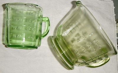 Green Depression Glass Hazel Atlas Spout Measuring Cup Lt Green