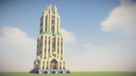 My First Attempt At An Art Deco Skyscraper Howd I Do Rminecraft