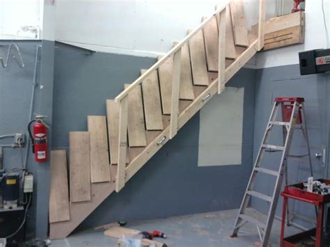 An Unfinished Stair Case Is Being Worked On
