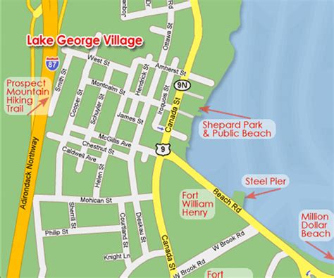 Detailed Map Of Lake George Ny