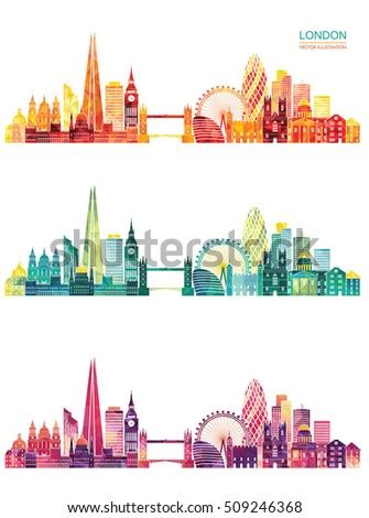 London Skyline Abstract Vector Illustration Stock Vector 229458259