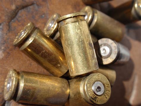1 Dozen Silver Center 9mm Empty Brass Shells Bullet Casings