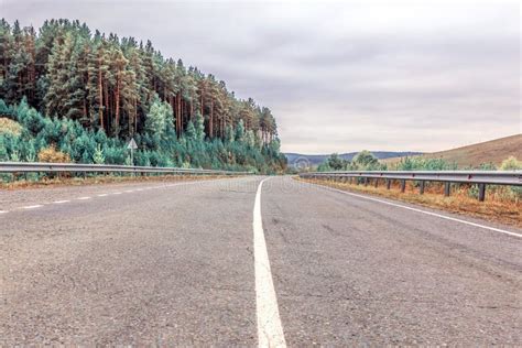 Asphalt Road Passing Through A Mountain Forest Stock Image Image Of