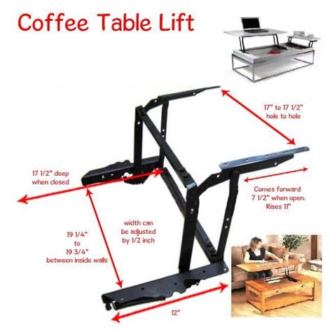 One type has springs and the other type uses gas pistons. Lift Top Coffee Table DIY Mechanism Hardware Lift Up ...