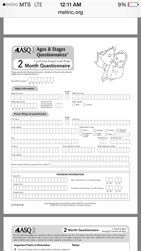 Ages & Stages Questionnaires Social-emotional 15-20 Months Score Sheet