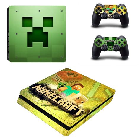 Minecraft Ps4 Slim Playstation 4 Slim Vinyl Skin Sticker Decals For