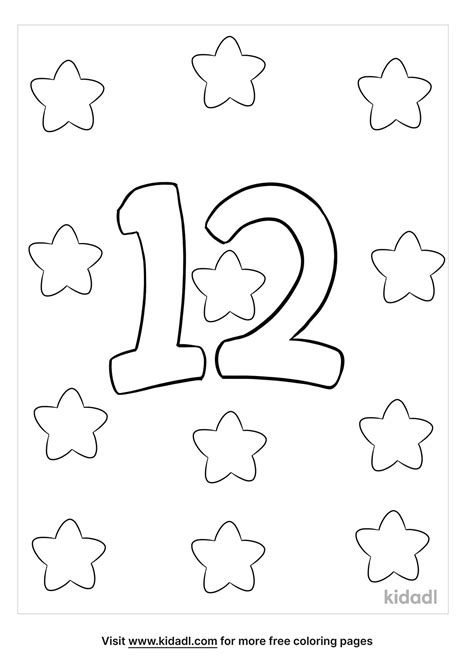 √ Number 12 Coloring Number 12 Coloring Pages Free Numbers Coloring