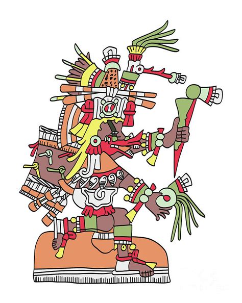 Quetzalcoatl Quetzal Feathered Serpent Aztec God Of Wind And Wisdom