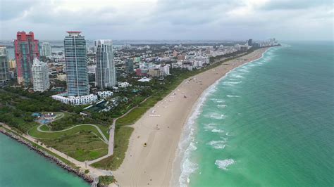 Drone Video Of Miami Beach And Skyline During Sunrise Stock Video At Vecteezy
