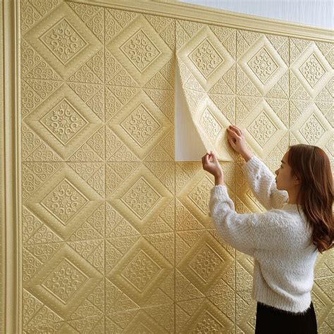 3d Wall Panels Waterproof Pe Foam Panels Wallpaper Diy Self Adhesive