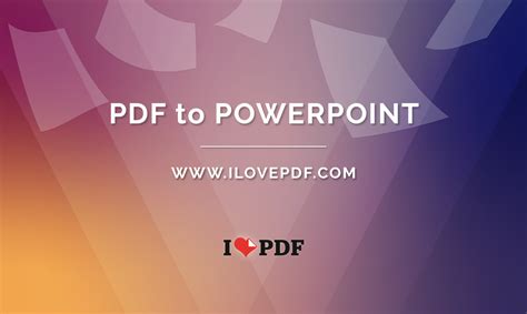 Amongst many others, we support pdf, docx, pptx, xlsx. Convert PDF to Powerpoint. PDF to PPT slides online