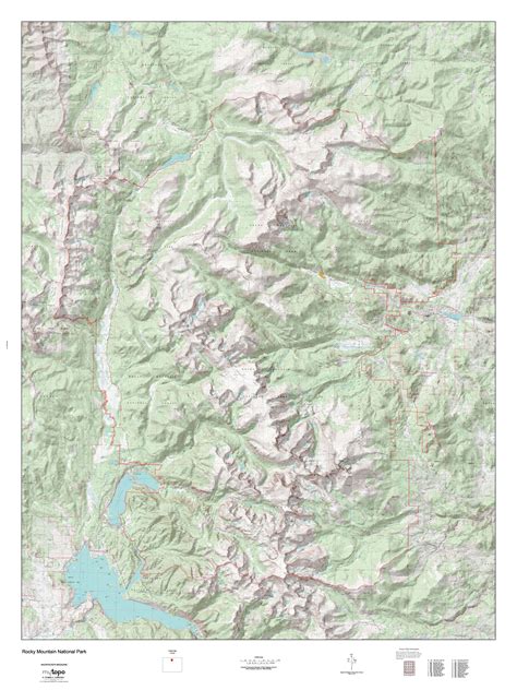 Park Wall Map Rocky Mountain Np Colorado Wall Worthy Art For Your