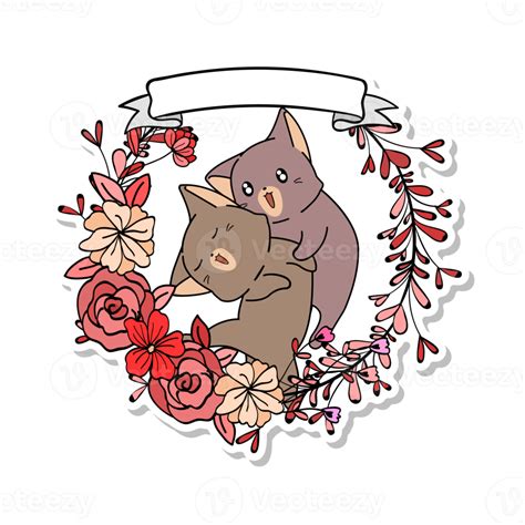Cute Cat Cartoon Sticker 11811612 Png