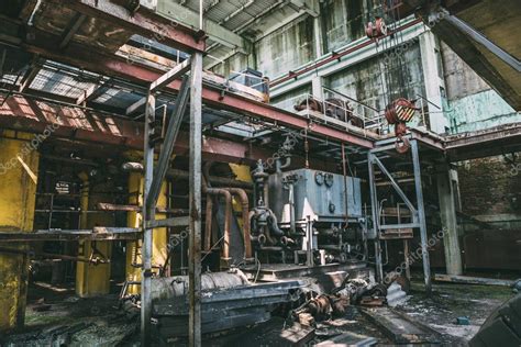 Abandoned factory interior inside — Stock Photo © DedMityay #163620212